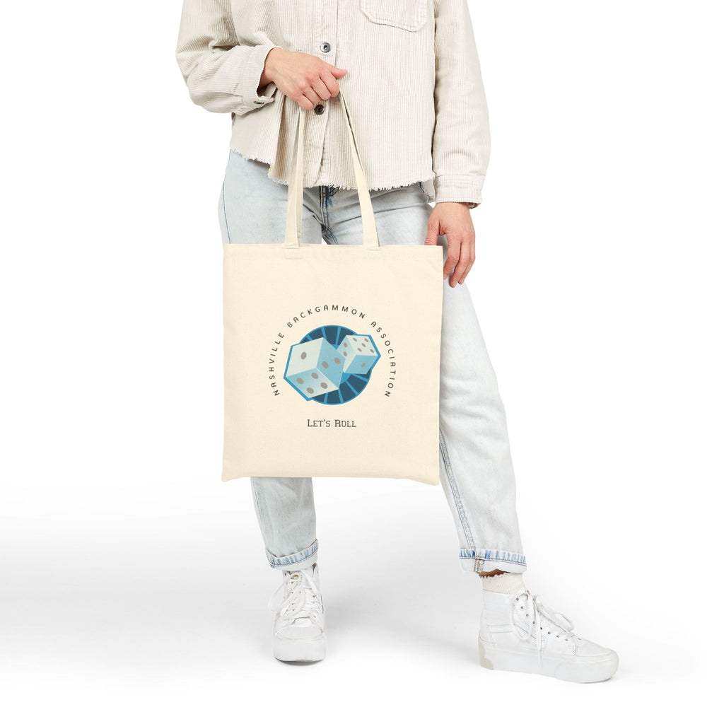 Nashville Backgammon Association Tote Bag — "Let’s Roll" Canvas Tote for Gamers & Board Game Fans