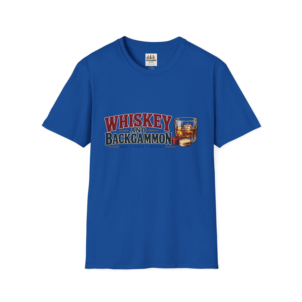 Whiskey and Backgammon T-Shirt — Vintage Bar Game Tee
