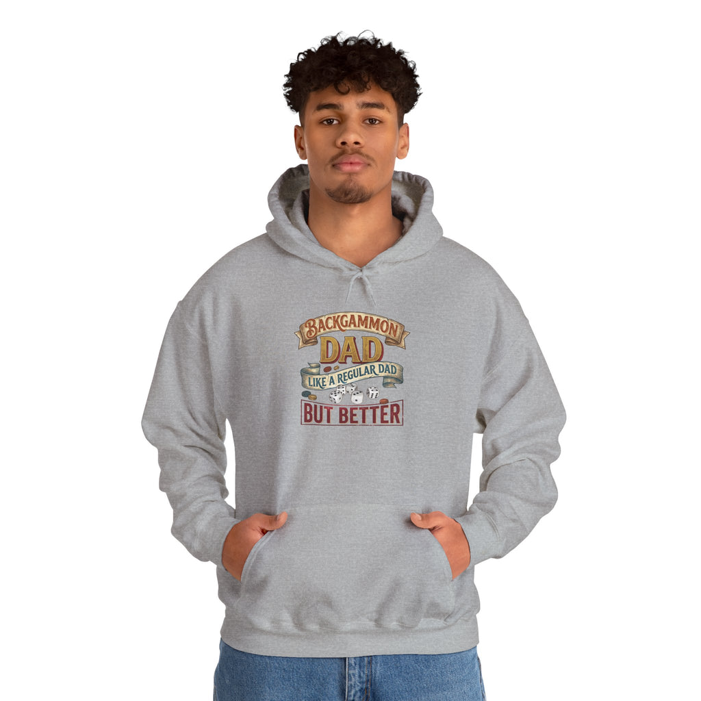 Backgammon Dad "Like a Regular Dad But Better" Unisex Heavy Blend™ Hooded Sweatshirt