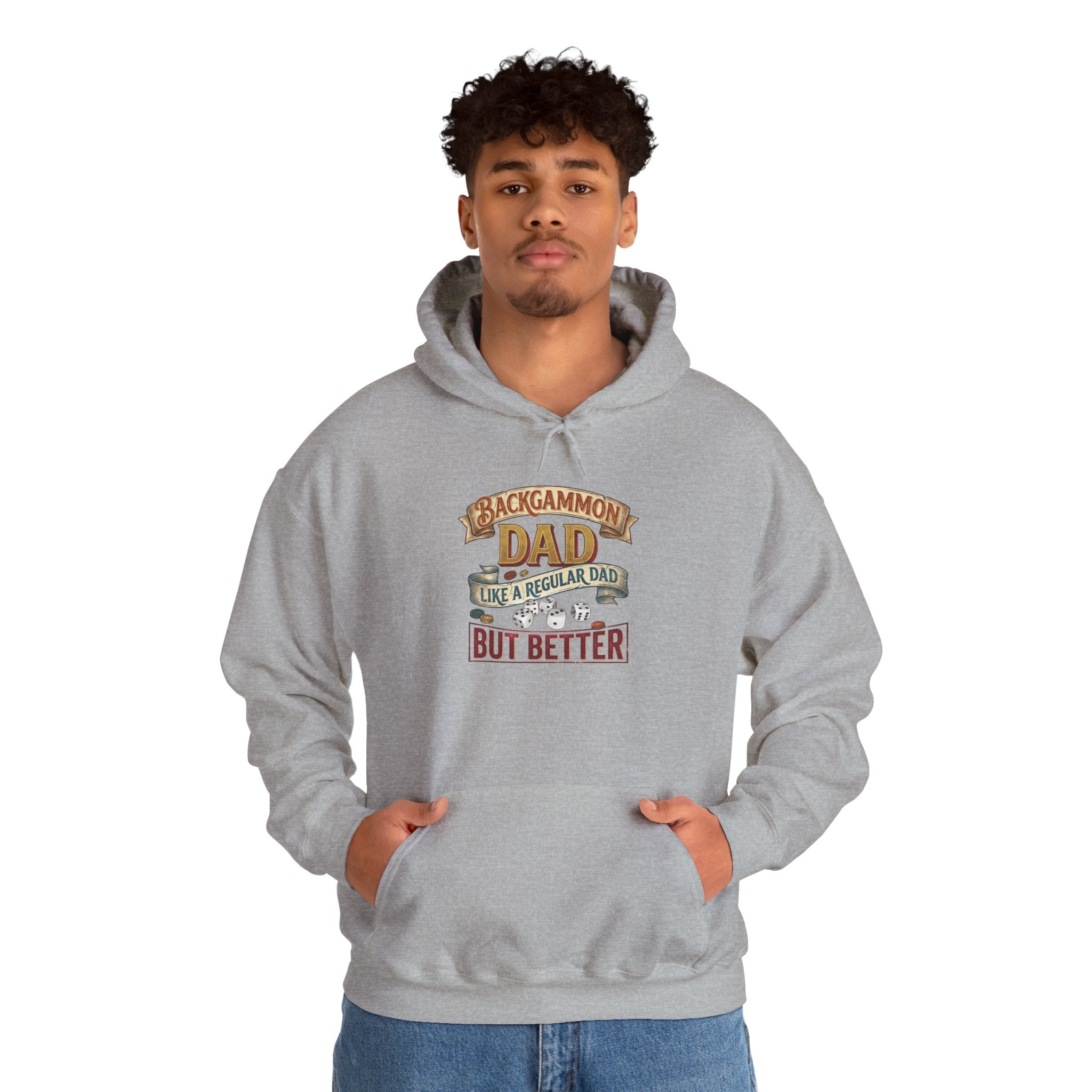 Backgammon Dad "Like a Regular Dad But Better" Unisex Heavy Blend™ Hooded Sweatshirt