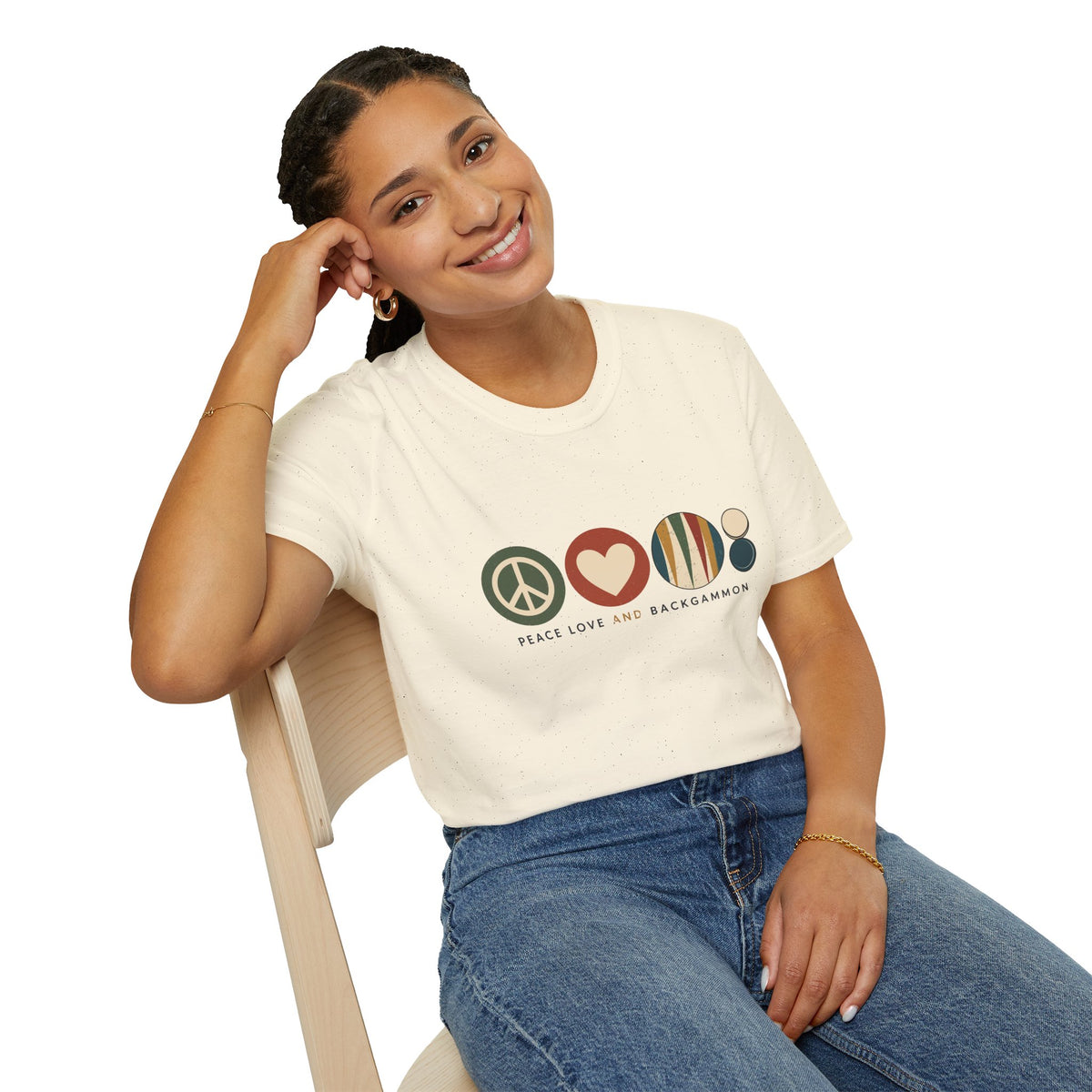 Peace Love and Backgammon 2 T-Shirt