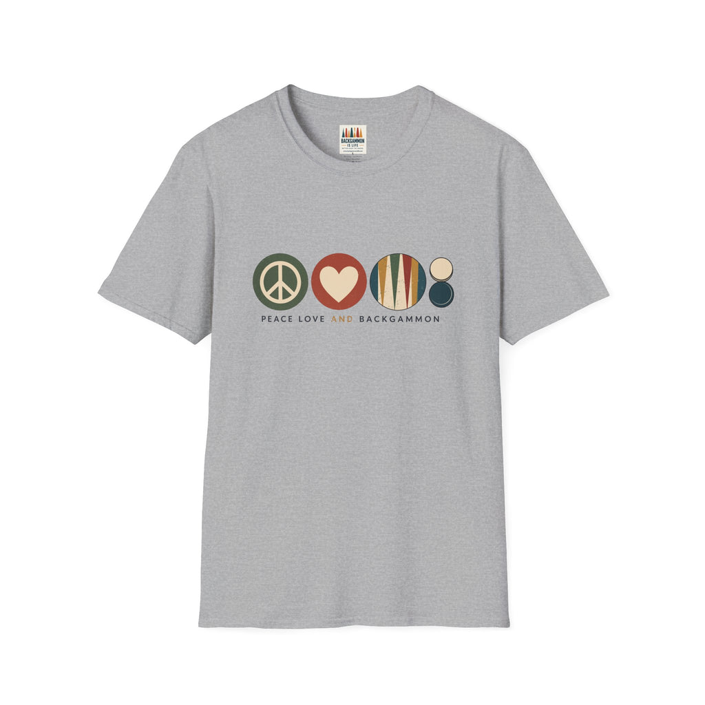 Peace Love and Backgammon 2 T-Shirt