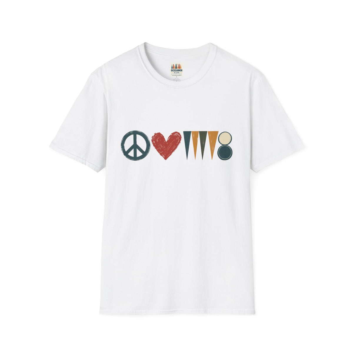 peace love and backgammon 3 T-Shirt — Retro Nature Wildlife Tee