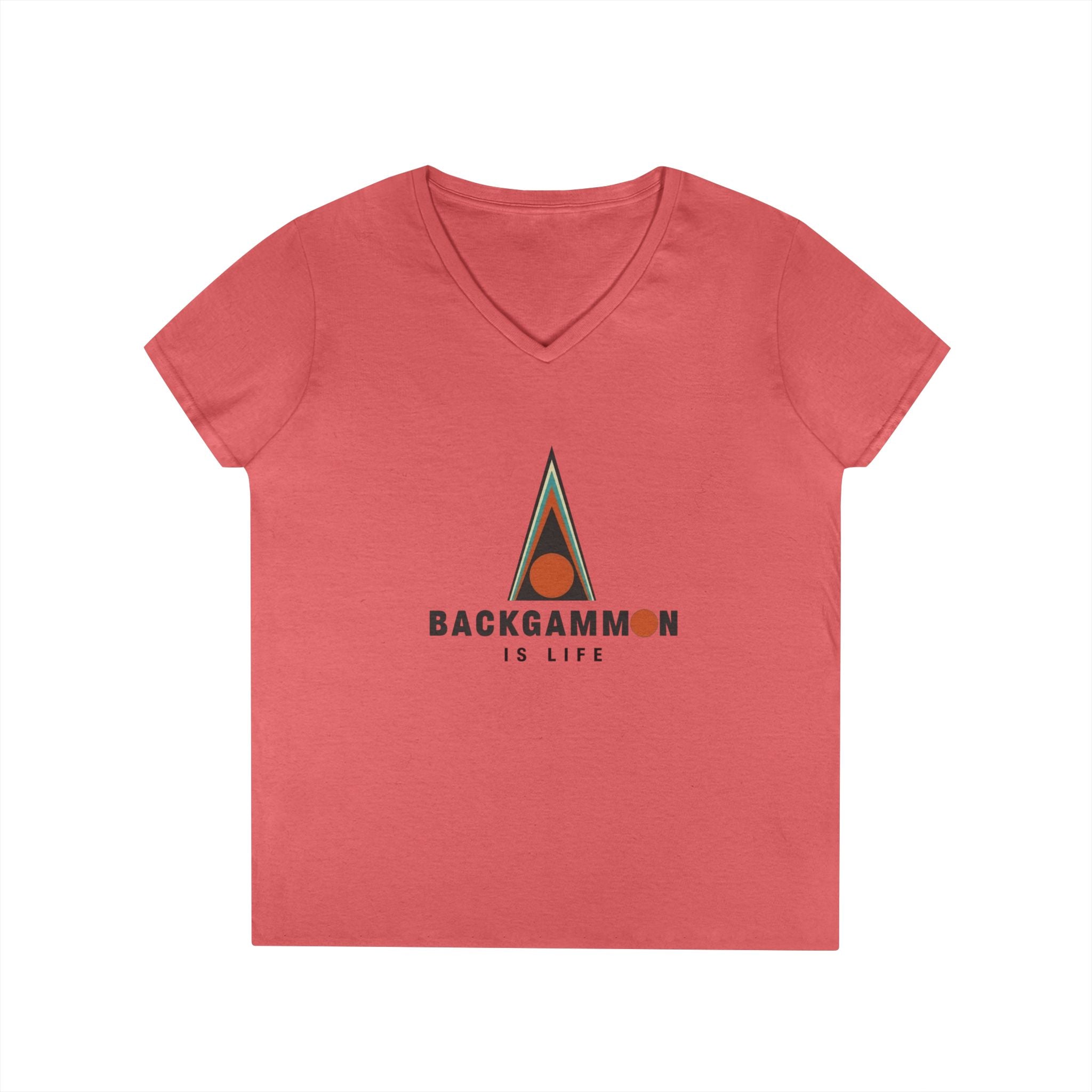 Backgammon Is Life Ladies' V-Neck T-Shirt