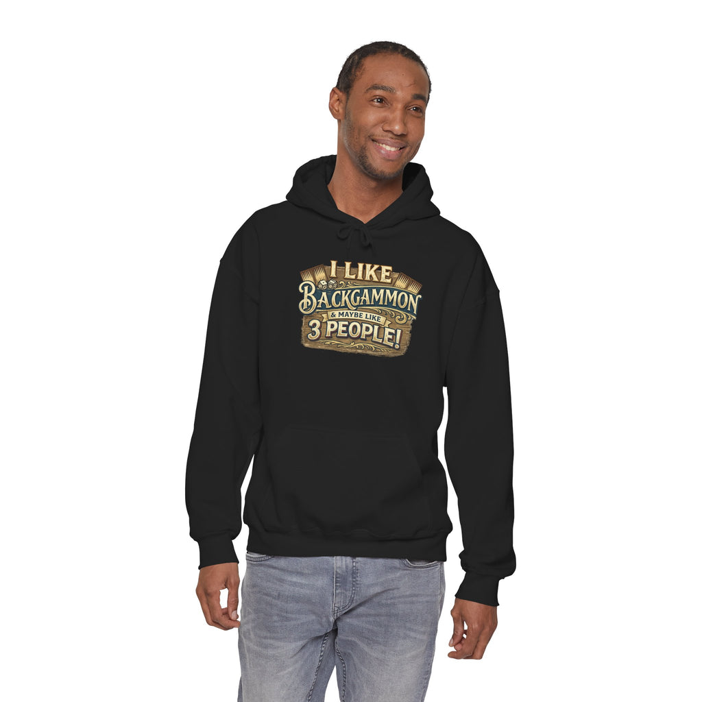 I Like Backgammon & Maybe Like 3 People Unisex Heavy Blend™ Hooded Sweatshirt