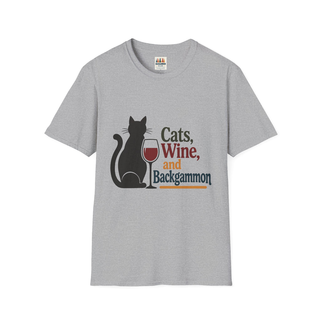 cats wine and backgammon 2 T-Shirt