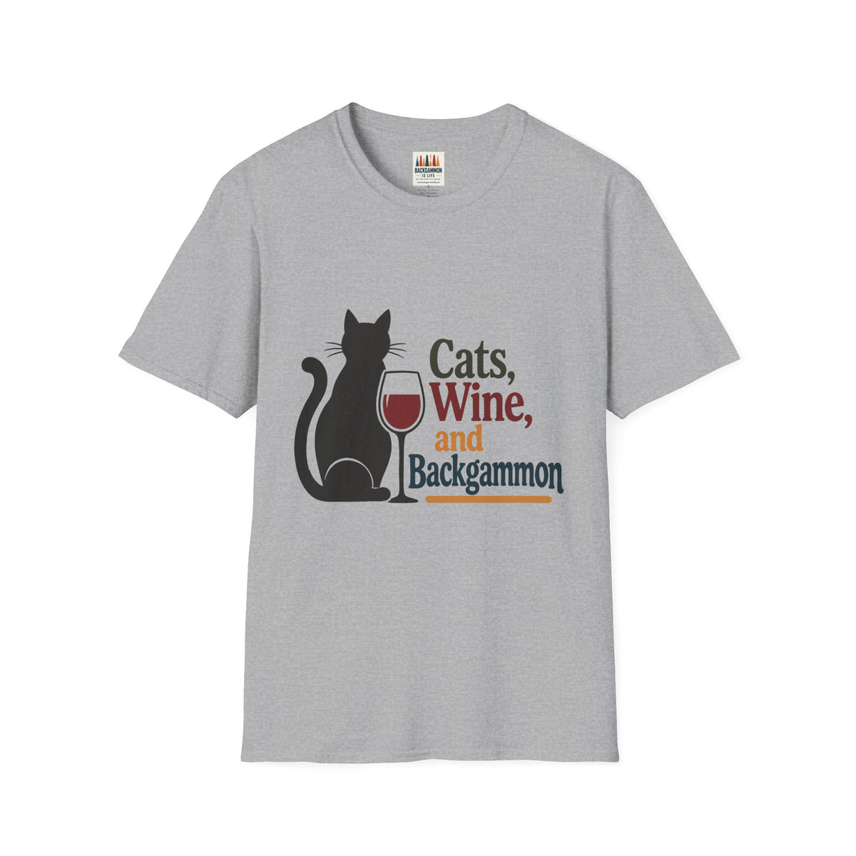 cats wine and backgammon 2 T-Shirt
