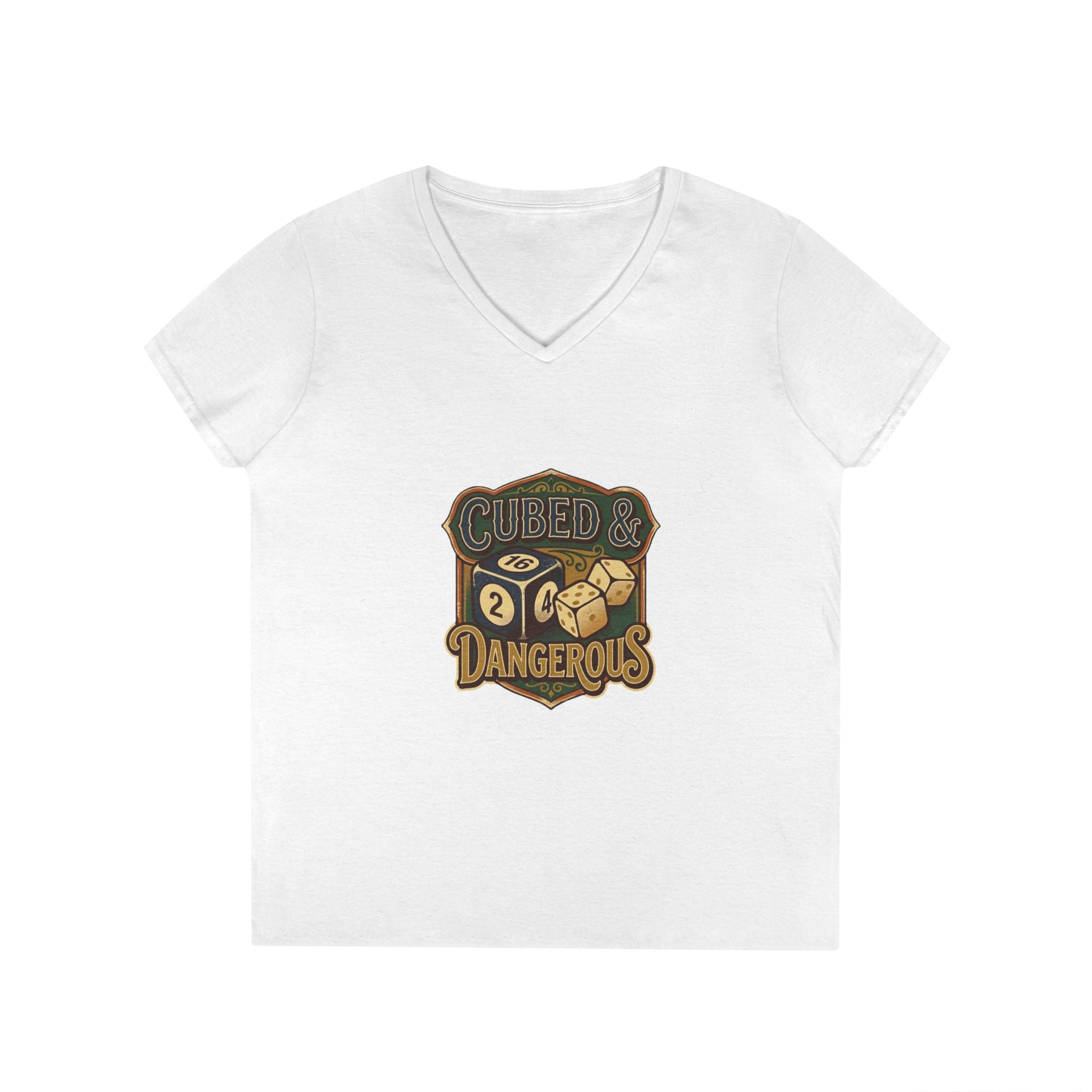 Cubed & Dangerous Ladies' V-Neck T-Shirt