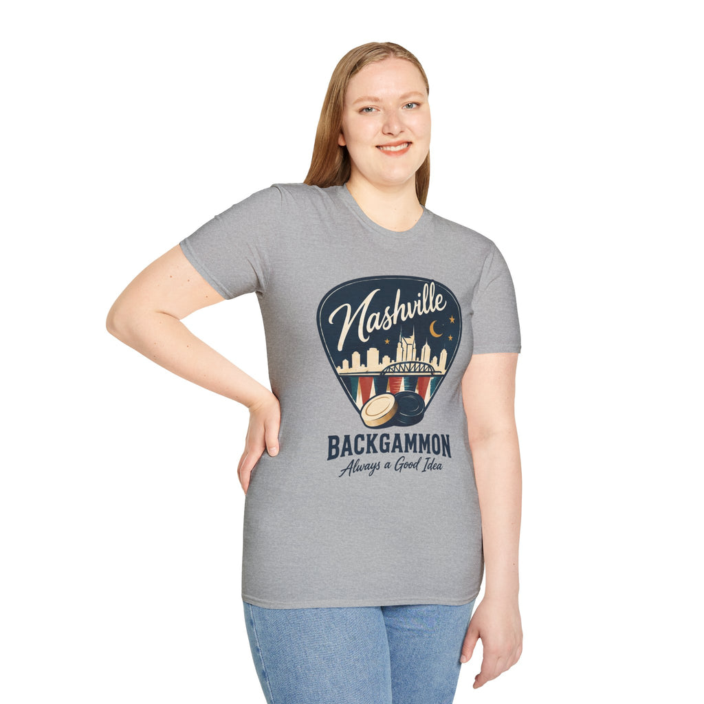 Nashville and Backgammon 2 T-Shirt — "Always a Good Idea" Vintage City Game Tee