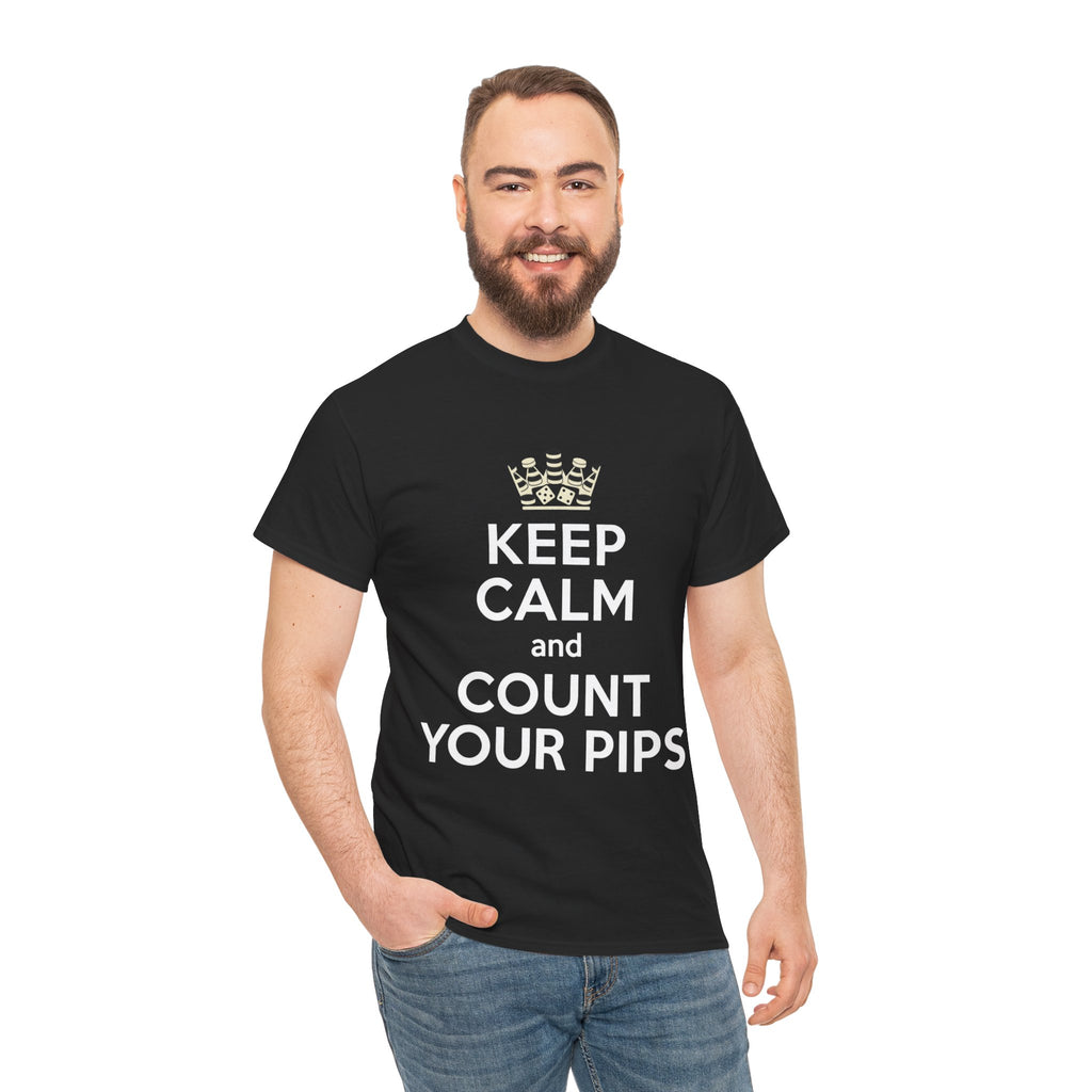 Keep Calm and Count Your Pips T-Shirt |Backgammon Inspired Tee