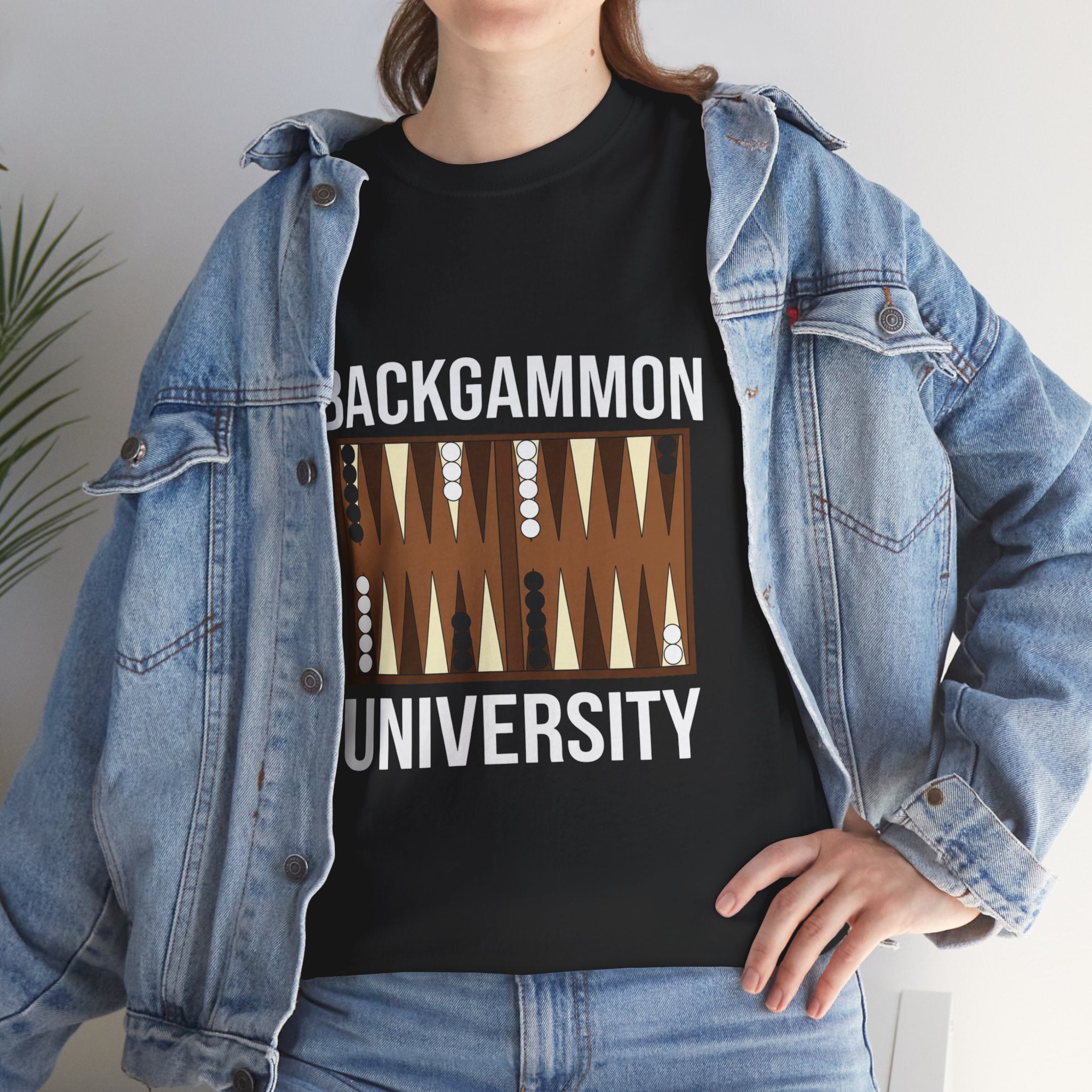 Backgammon University T-Shirt | Retro Game Pattern Tee