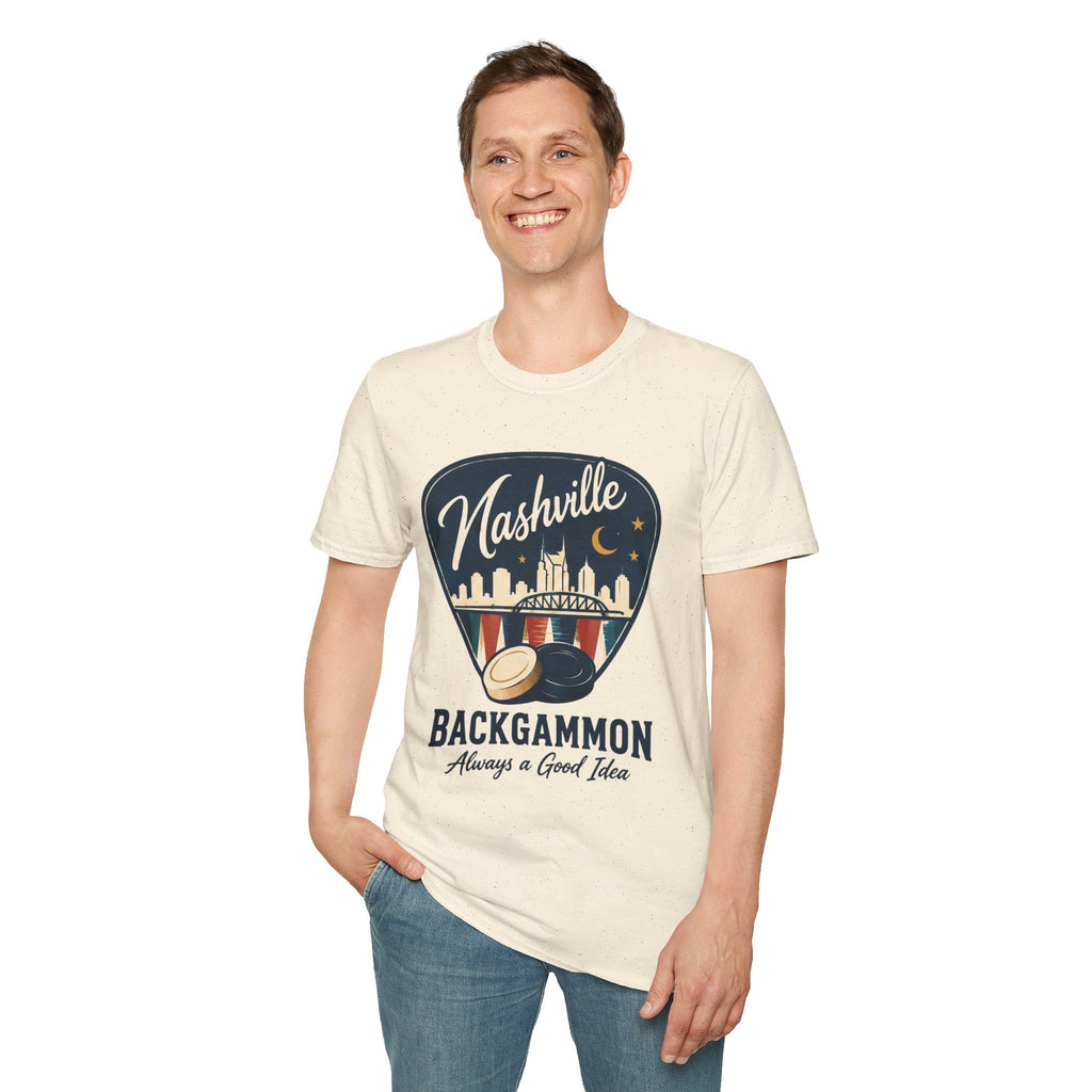 Nashville and Backgammon 2 T-Shirt — "Always a Good Idea" Vintage City Game Tee
