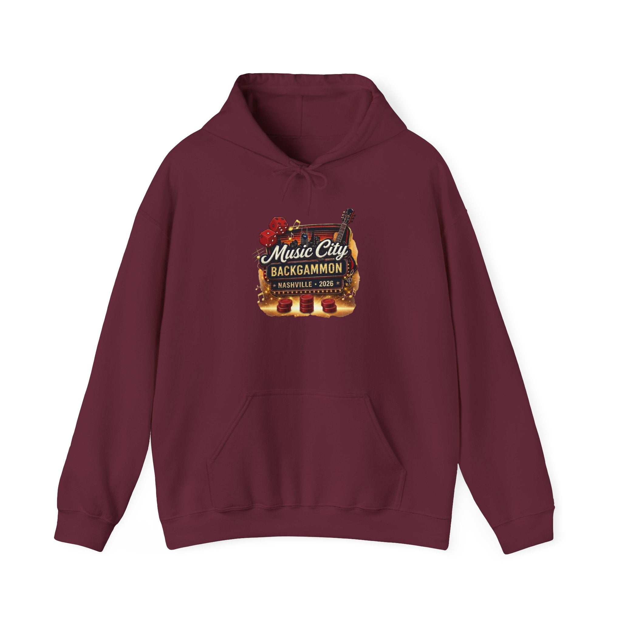 Music City Backgammon Nashville 2026 — Unisex Heavy Blend™ Hooded Sweatshirt