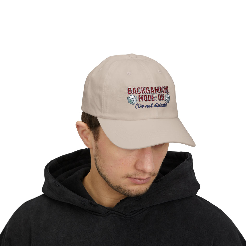 Backgammon Mode: On. Do Not Disturb  Dad Cap – Embroidered Baseball Hat