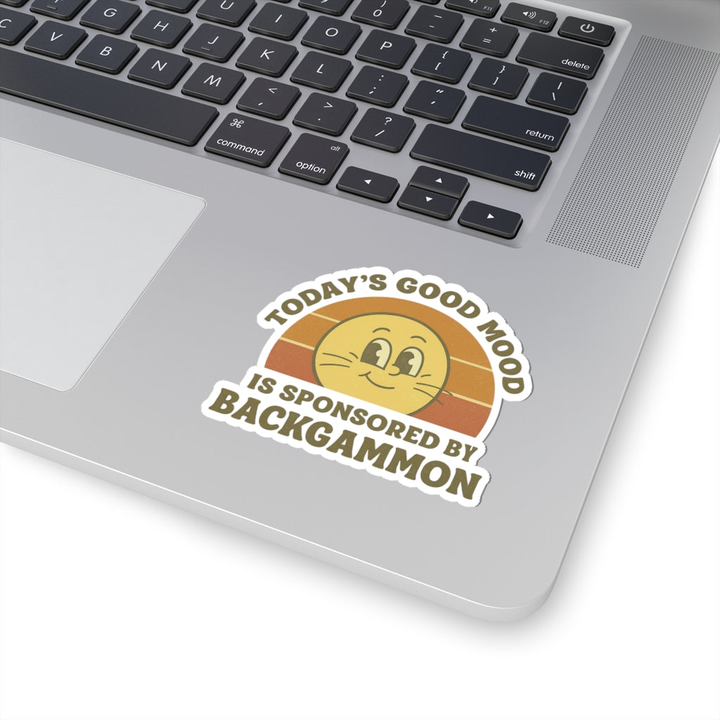 Today's Good Mood Is Sponsored By Backgammon Kiss-Cut Sticker
