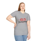 Backgammon Heart T-Shirt — "I Love Backgammon" Casual Tee