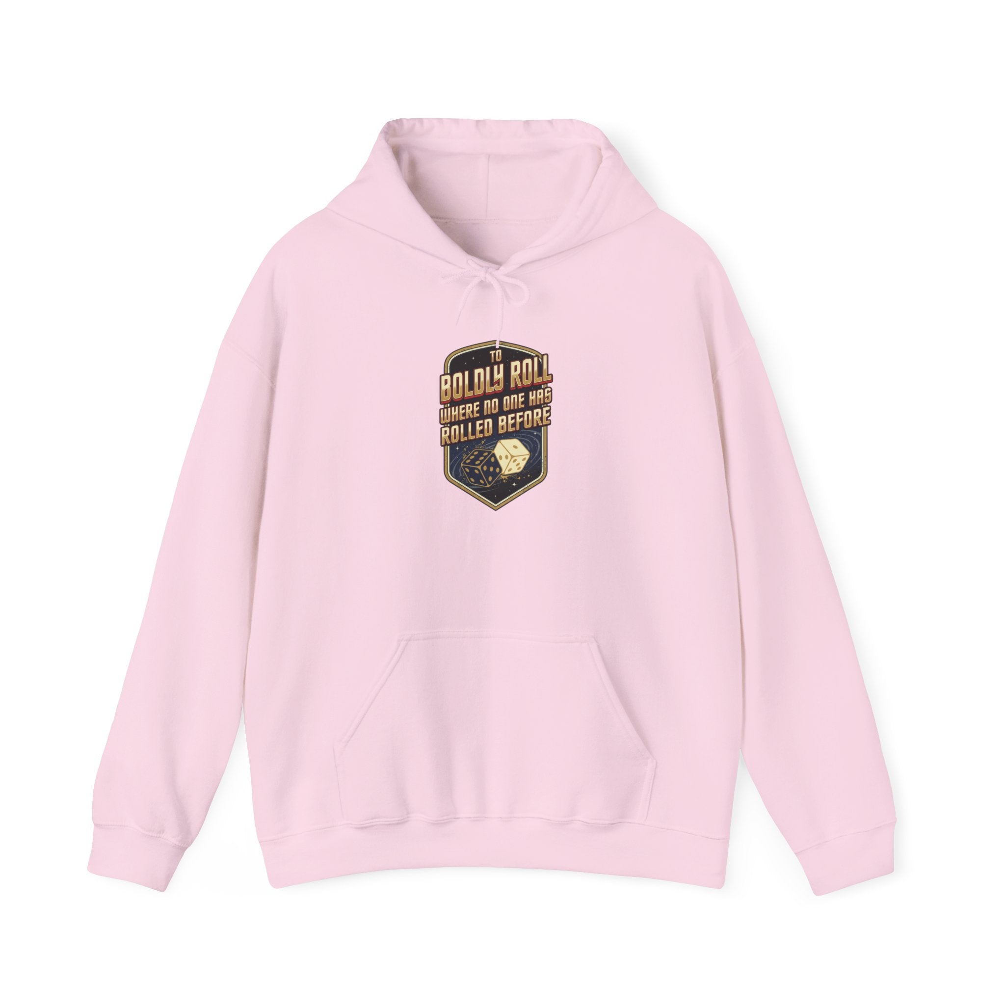 " To Boldly Roll Where No Die Has Rolled Before" Unisex Heavy Blend™ Hooded Sweatshirt