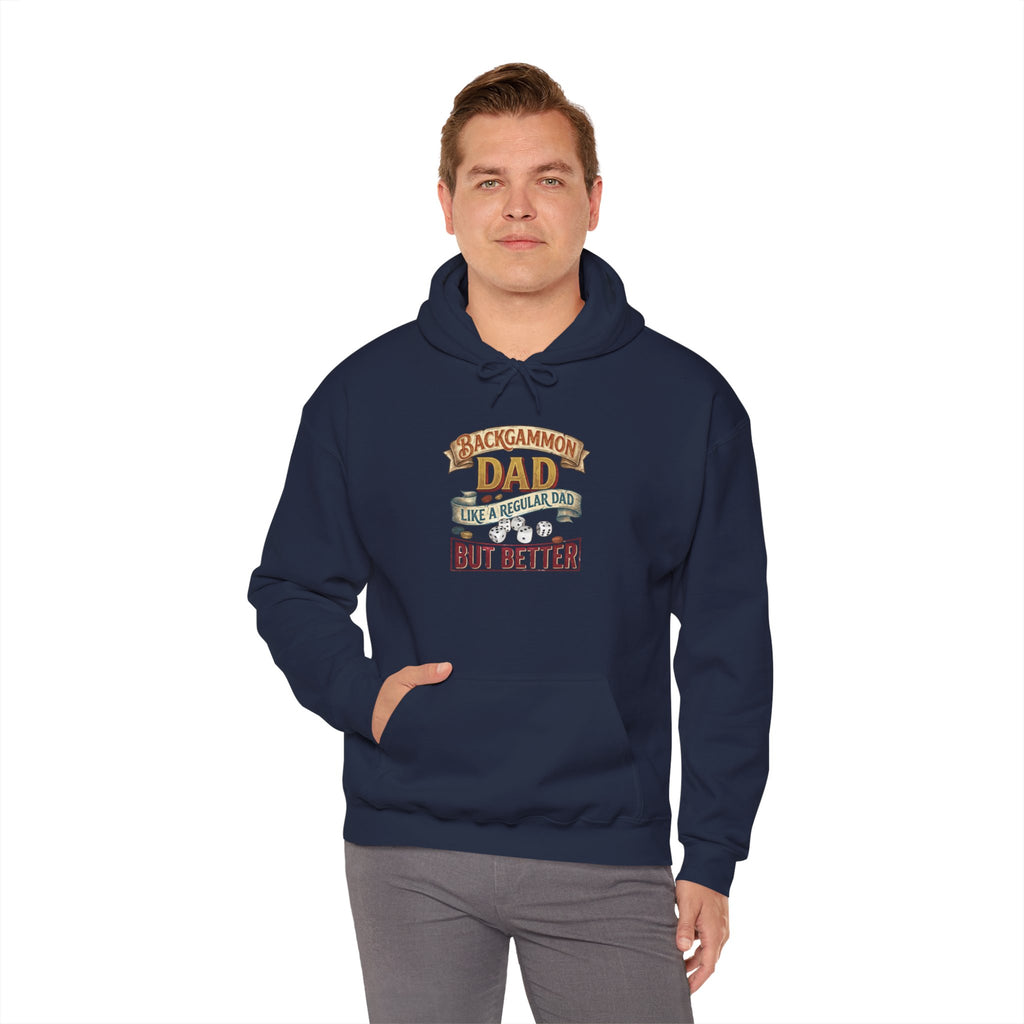 Backgammon Dad "Like a Regular Dad But Better" Unisex Heavy Blend™ Hooded Sweatshirt