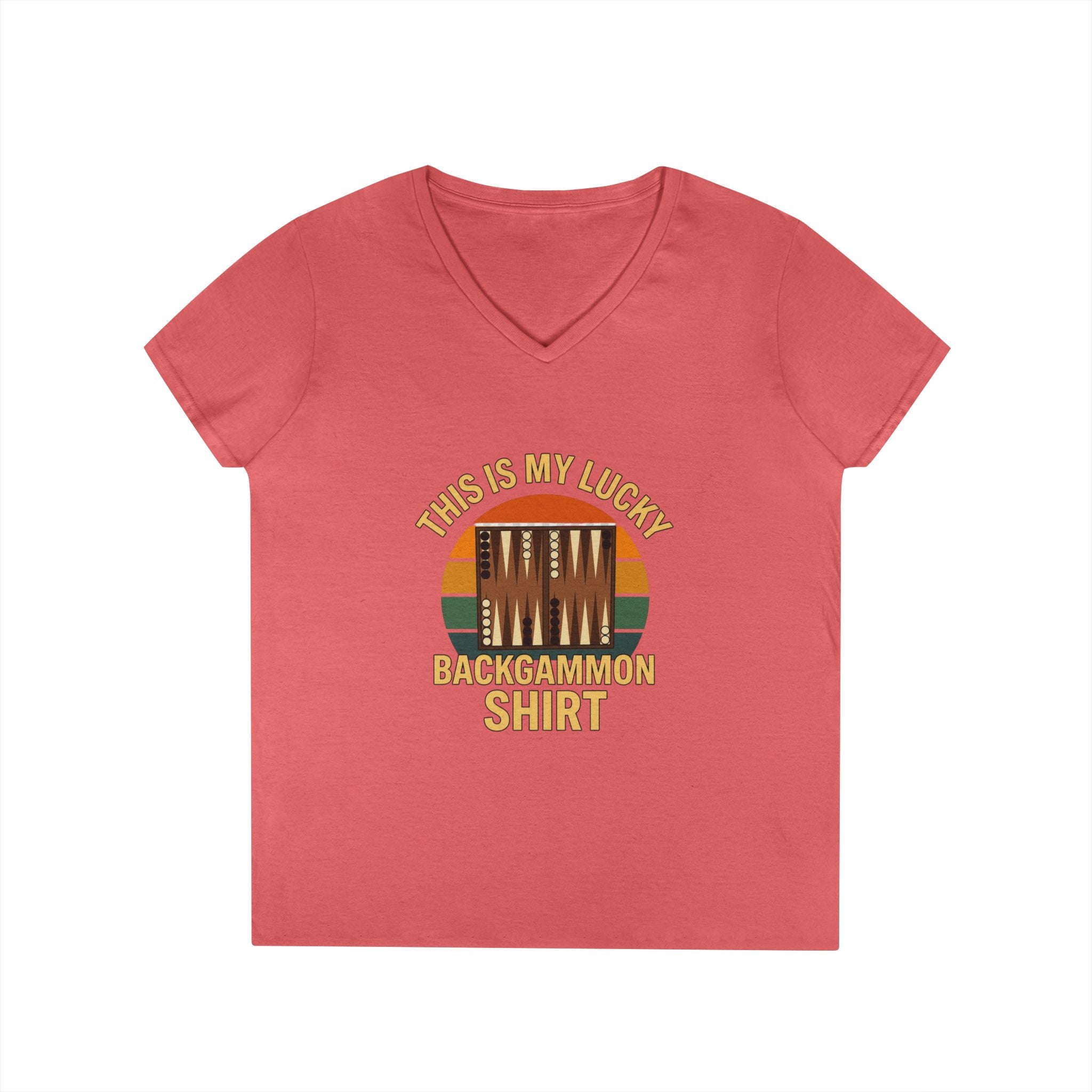 This Is My Lucky Backgammon Shirt Ladies' V-Neck T-Shirt