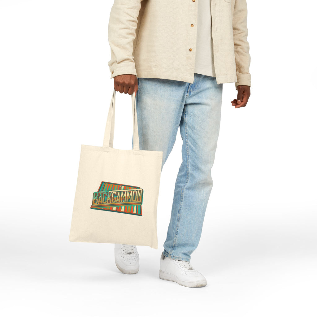 Backgammon Retro Cotton Canvas Tote Bag
