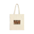 Backgammon University Canvas Tote Bag — Vintage Game Night Cotton Shopper