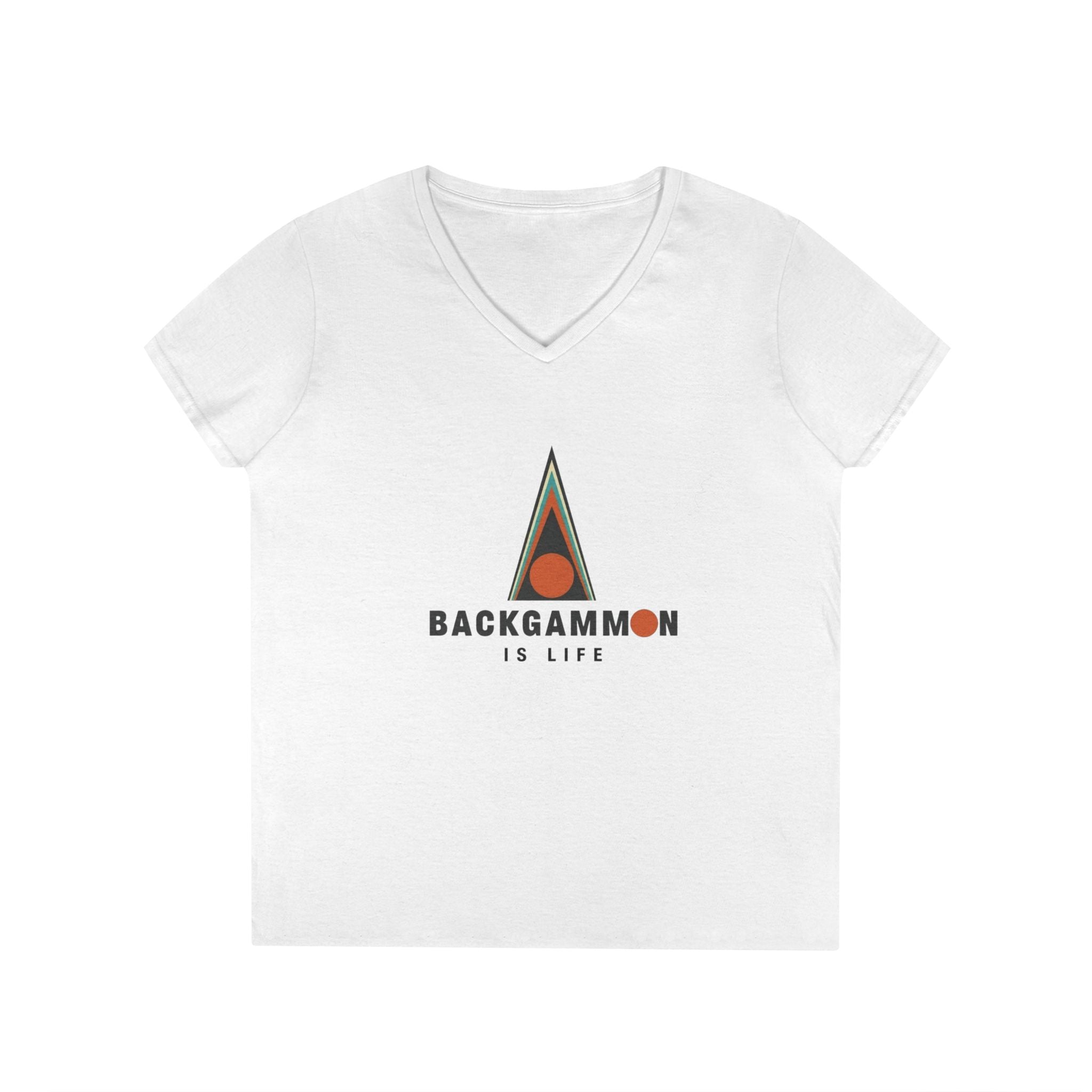 Backgammon Is Life Ladies' V-Neck T-Shirt